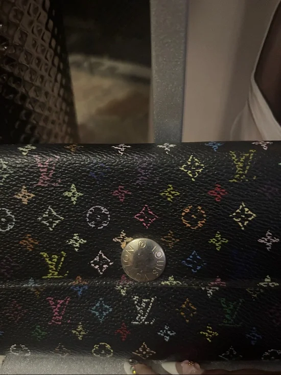 Louis Vuitton Takashi Murakami Monogram Multicolore Sarah Wallet in - Picture 10 of 13